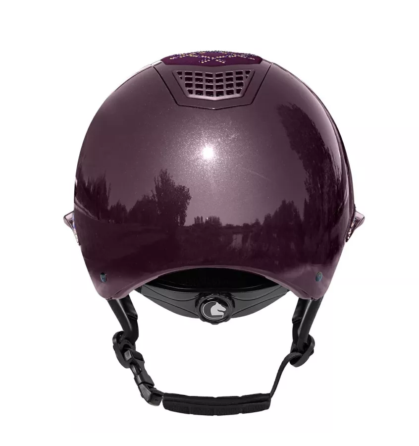 Kask jeździecki Spotlight połysk VG jagodowy S 53-55