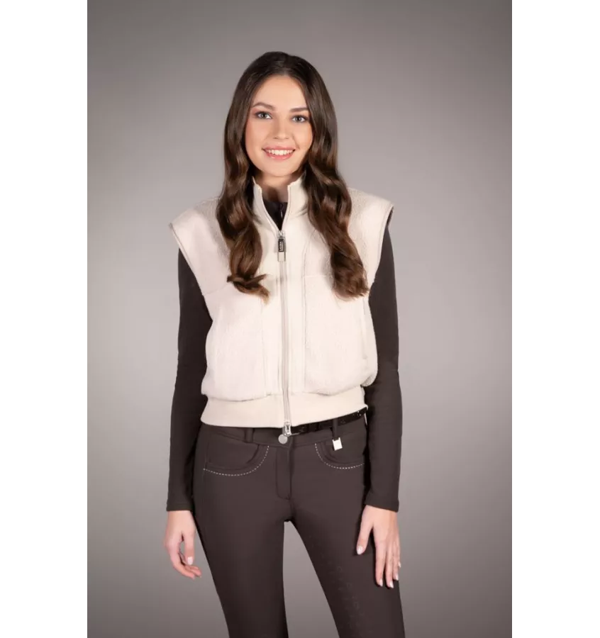 Kamizelka jeździecka polarowa Arezzo Teddy beż L