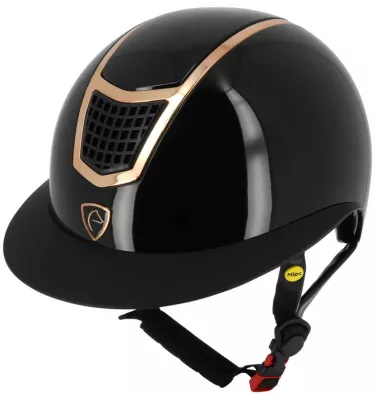 Kask jeździecki Equitheme Airy Glossy LM z szerokim daszkiem 59-61