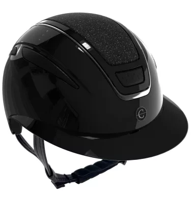 Kask jeździecki Elite lakierowany z szerokim daszkiem L 59-61
