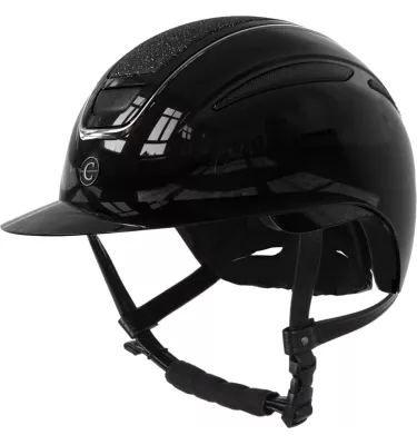 Kask jeździecki Elite lakierowany z szerokim daszkiem L 59-61