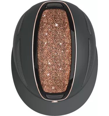 Kask jeździecki Elite z brokatem z szerokim daszkiem L 59-61