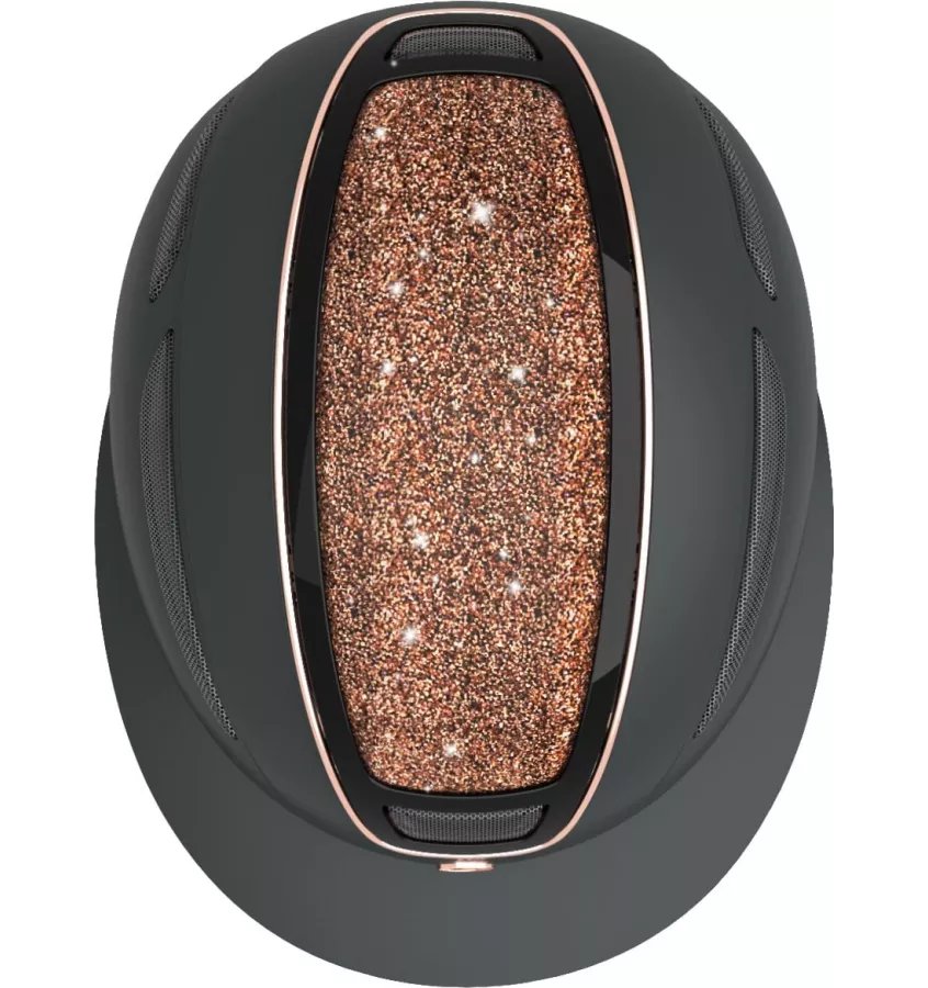 Kask jeździecki Elite z brokatem z szerokim daszkiem L 59-61