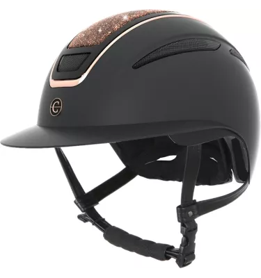 Kask jeździecki Elite z brokatem z szerokim daszkiem L 59-61