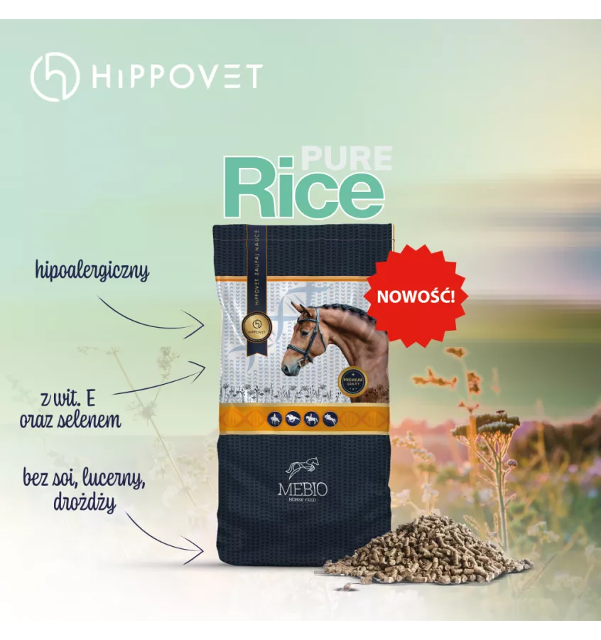 Mebio Rice Pure - otręby ryżowe zbilansowane bez alergenów 15kg