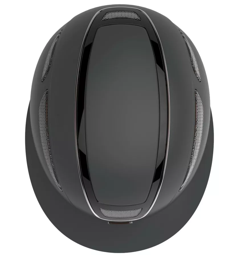 Kask jeździecki Elite z szerokim daszkiem czarny mat L 59-61