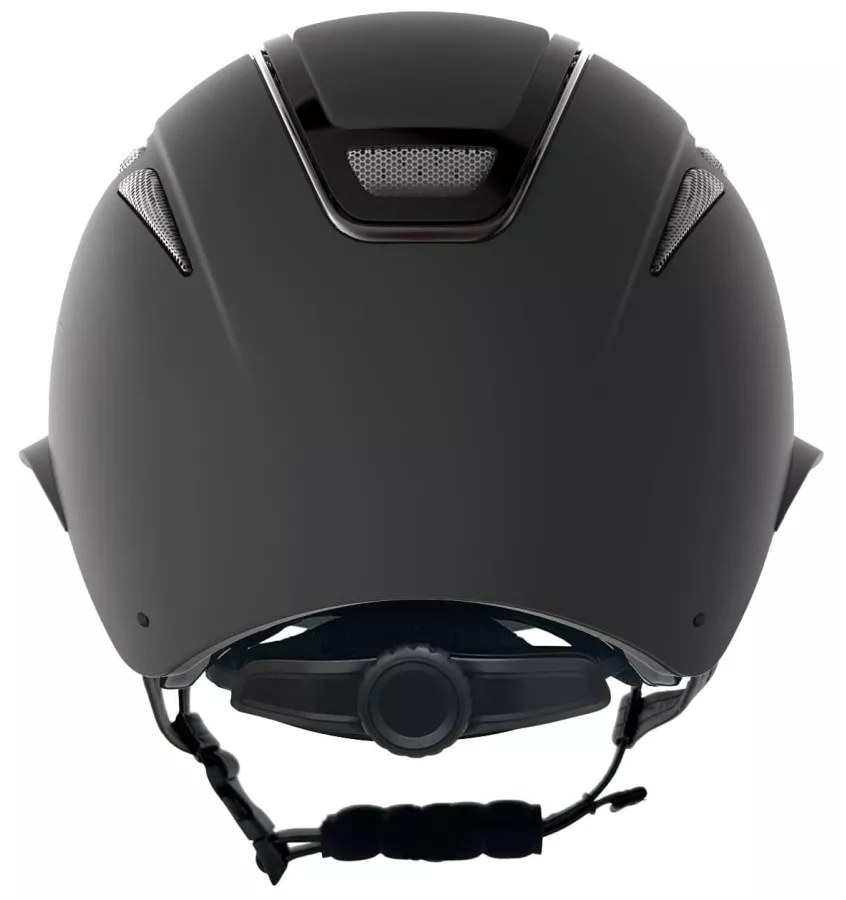 Kask jeździecki Elite z szerokim daszkiem czarny mat L 59-61