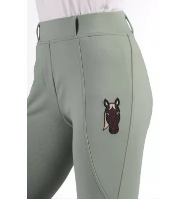 Legginsy jeździeckie dziecięce Mia brąz 110/116