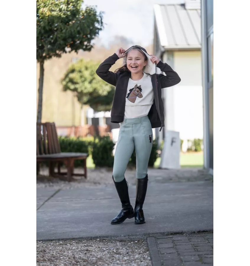 Legginsy jeździeckie dziecięce Mia brąz 110/116