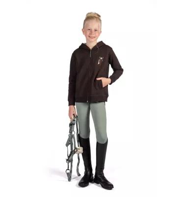 Legginsy jeździeckie dziecięce Mia brąz 110/116