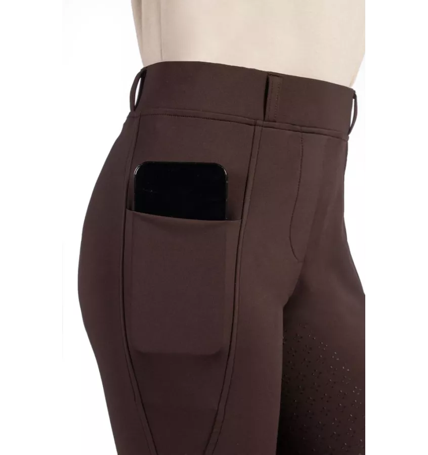 Legginsy jeździeckie dziecięce Mia brąz 110/116