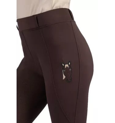 Legginsy jeździeckie dziecięce Mia brąz 110/116