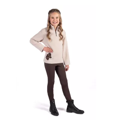 Legginsy jeździeckie dziecięce Mia brąz 110/116