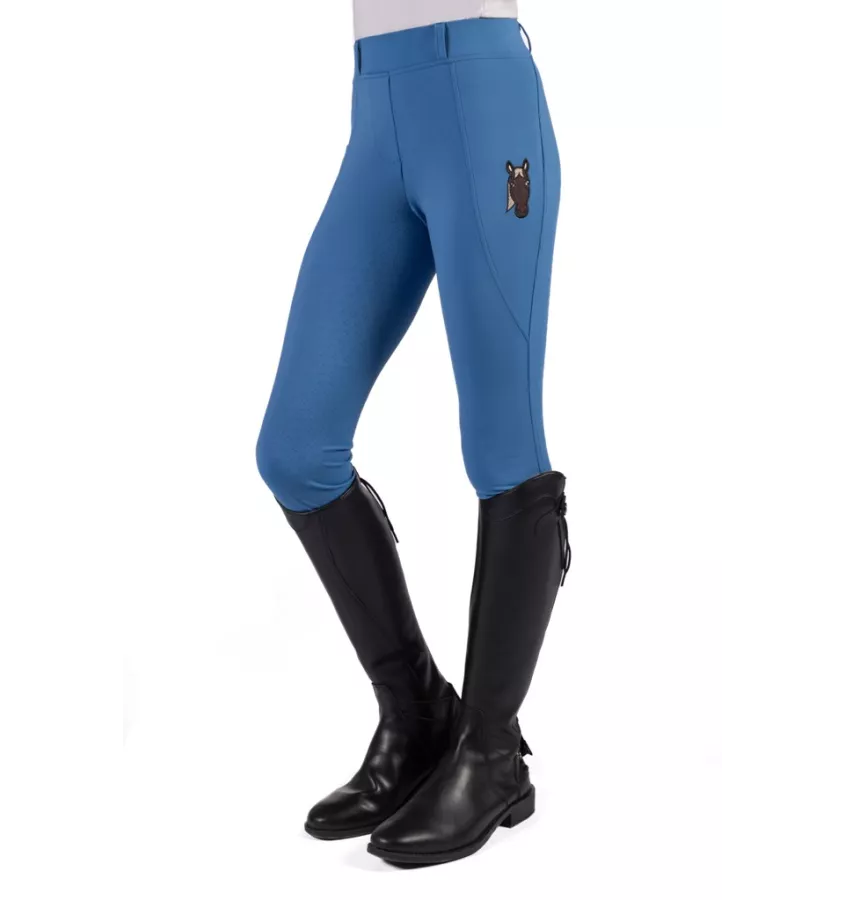 Legginsy jeździeckie dziecięce Mia brąz 110/116