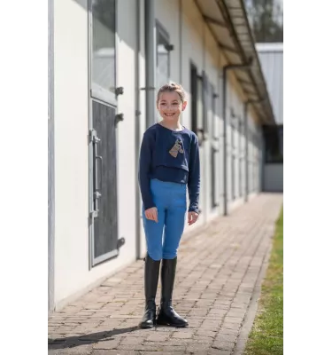 Legginsy jeździeckie dziecięce Mia brąz 110/116