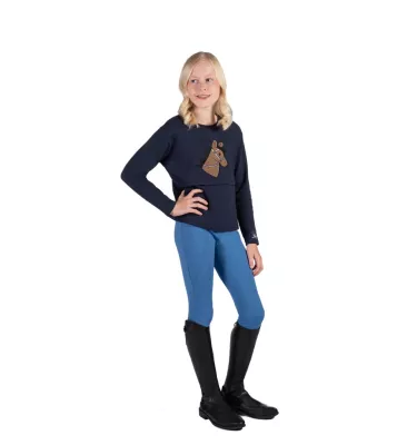 Legginsy jeździeckie dziecięce Mia brąz 110/116