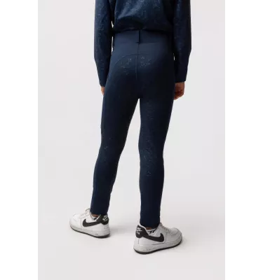 Legginsy jeździeckie dziecięce Dea Termo granat 134/140