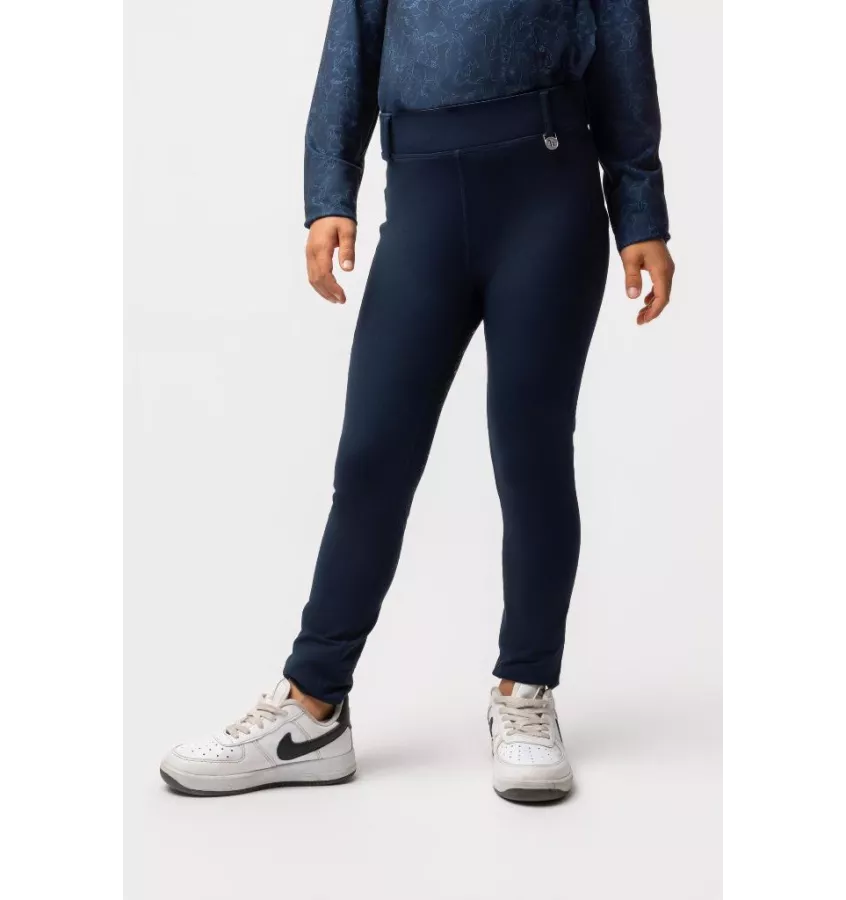 Legginsy jeździeckie dziecięce Dea Termo granat 134/140