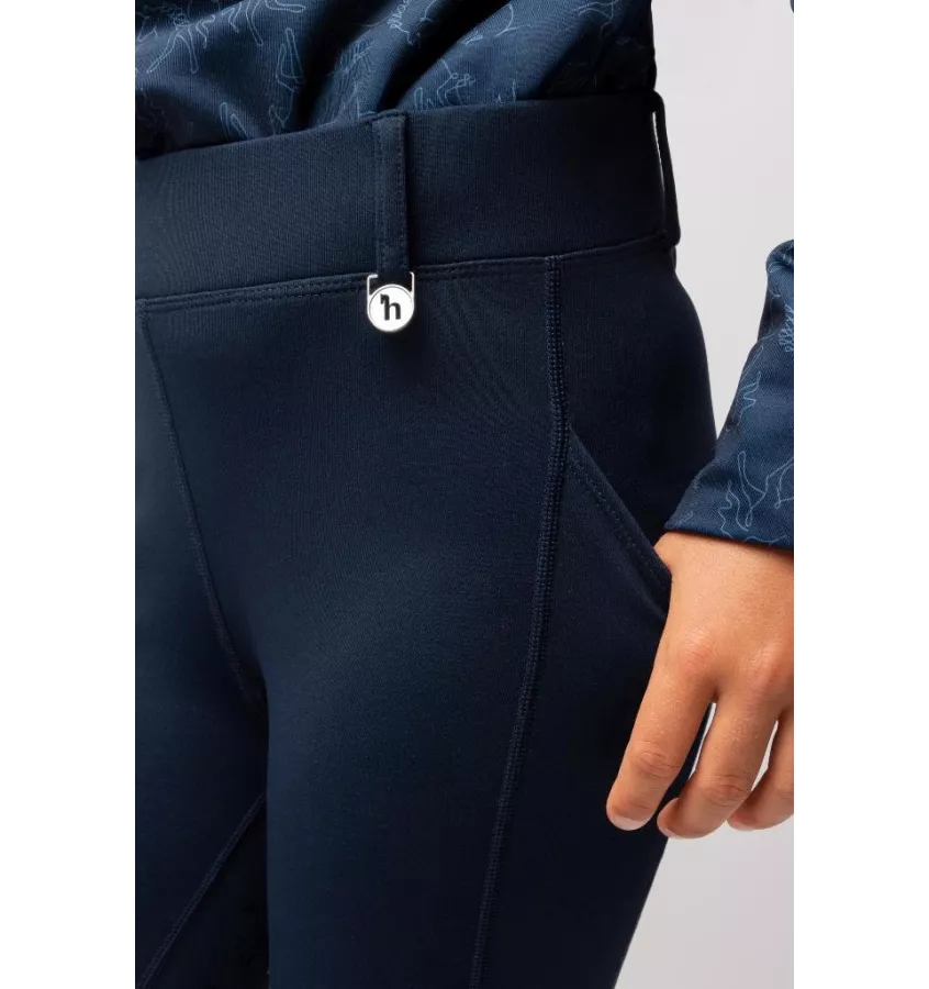 Legginsy jeździeckie dziecięce Dea Termo granat 134/140