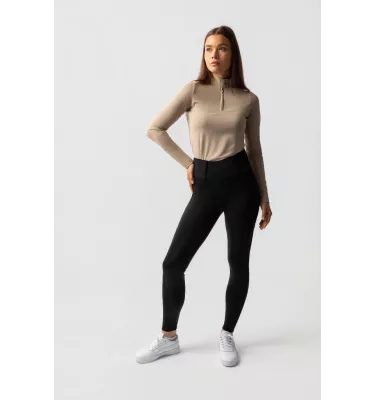 Legginsy jeździeckie zimowe Thermo czarny 32