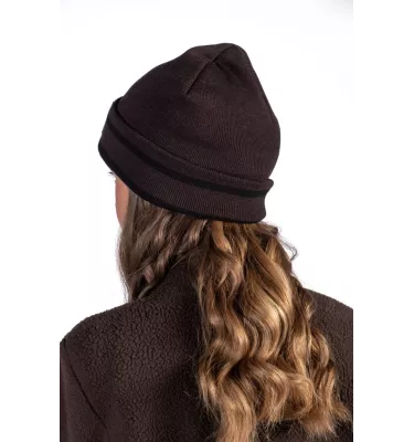 Czapka zimowa z koniem dla dzieci brąz