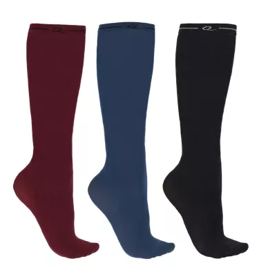 Podkolanówki jeździeckie QHP 3pak mix 35-38