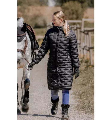 Długa kurtka jeździecka Equitheme Je t'aime Vanessa L