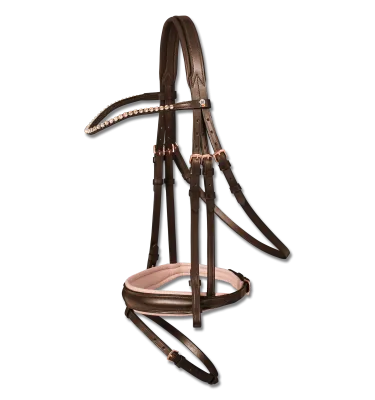 Ogłowie Waldhausen X-line Rose brąz cob