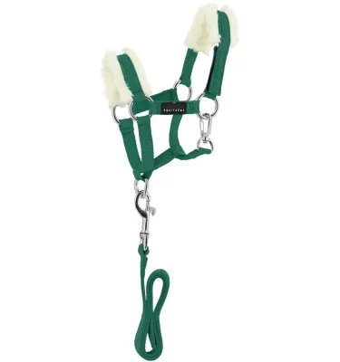 Mini kantar z uwiązem dla konika PONY ACADEMY zielony