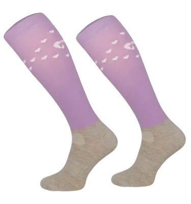 Podkolanówki jeździeckie serca