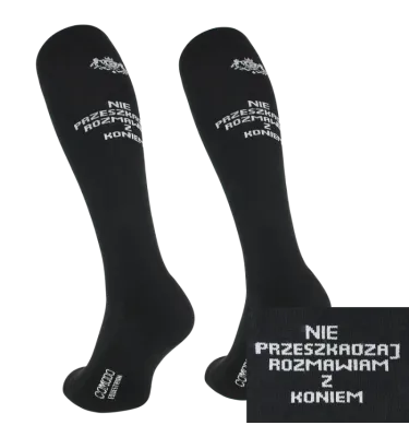 Podkolanówki jeździeckie "Nie przeszkadzaj" czarne 35-38