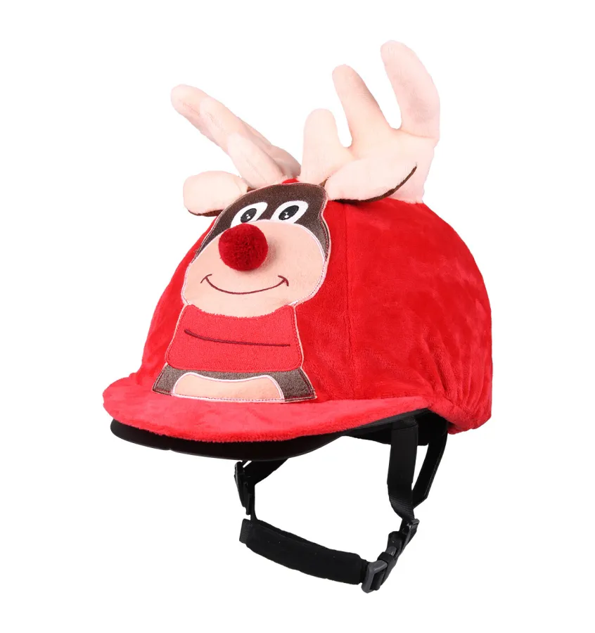 Świąteczny pokrowiec na kask jeździecki elf