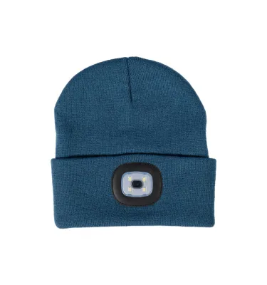 Czapka zimowa z wbudowanym światłem LED bordowy