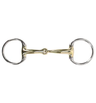 Wędzidło oliwkowe eggbut pojedynczo łamane anatomiczne argentan 10,5