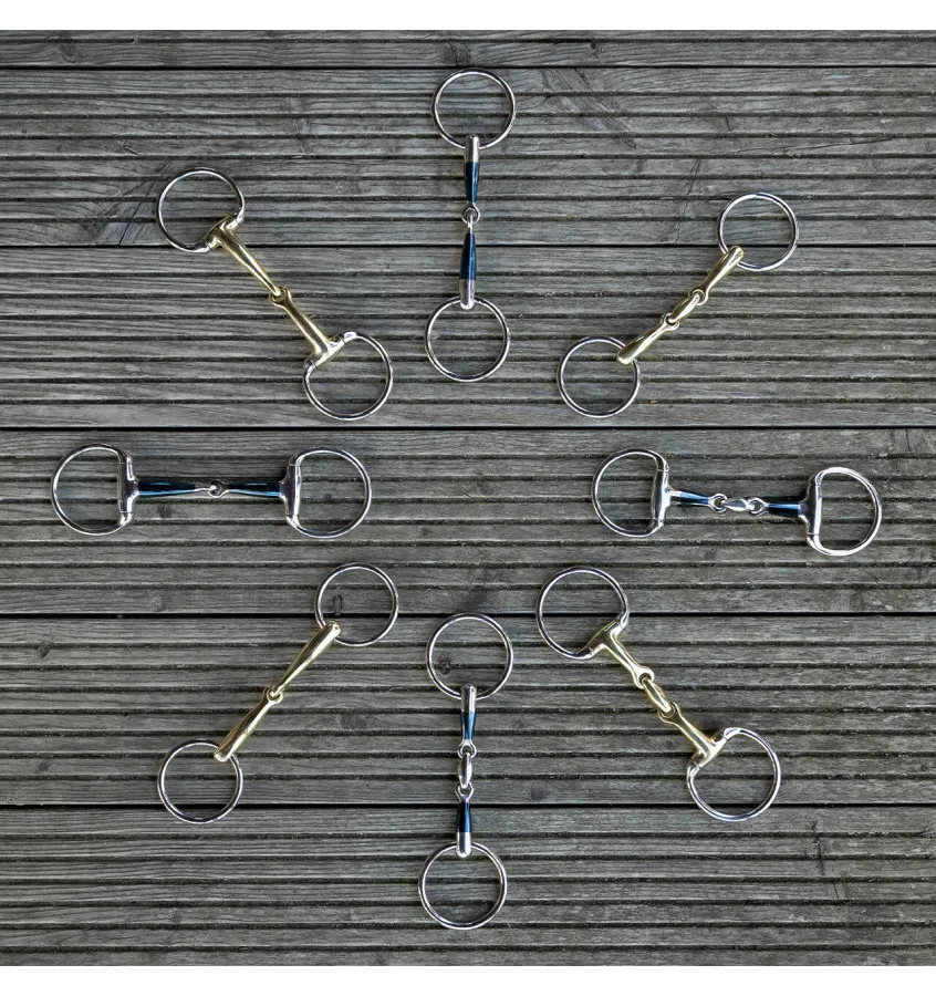 Wędzidło oliwkowe eggbut pojedynczo łamane anatomiczne argentan 10,5