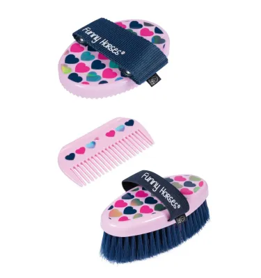 Zestaw szczotek Funny Horses Hearts