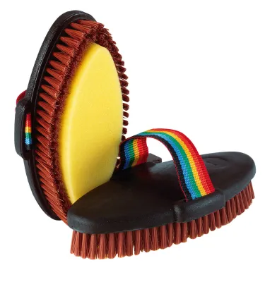 Szczotka dla konia z gąbką Hippotonic