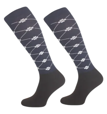 Podkolanówki jeździeckie Performance Coolmax koniczyna 31-34