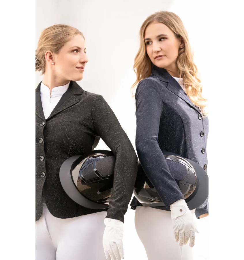 Kask jeździecki Shiny Diamond czarny L