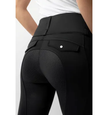 Legginsy jeździeckie Horze Anya czarny 32