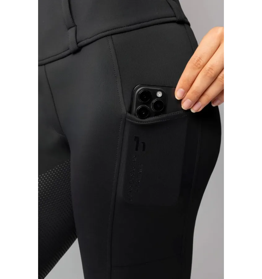 Legginsy jeździeckie Horze Anya czarny 32