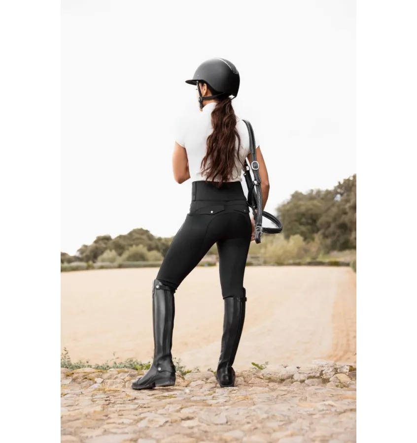 Legginsy jeździeckie Horze Anya czarny 32