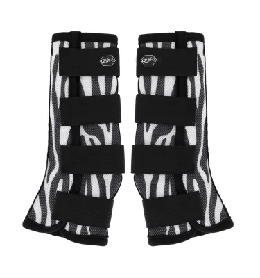 Ochraniacze dla konia chroniące przed owadami szary cob