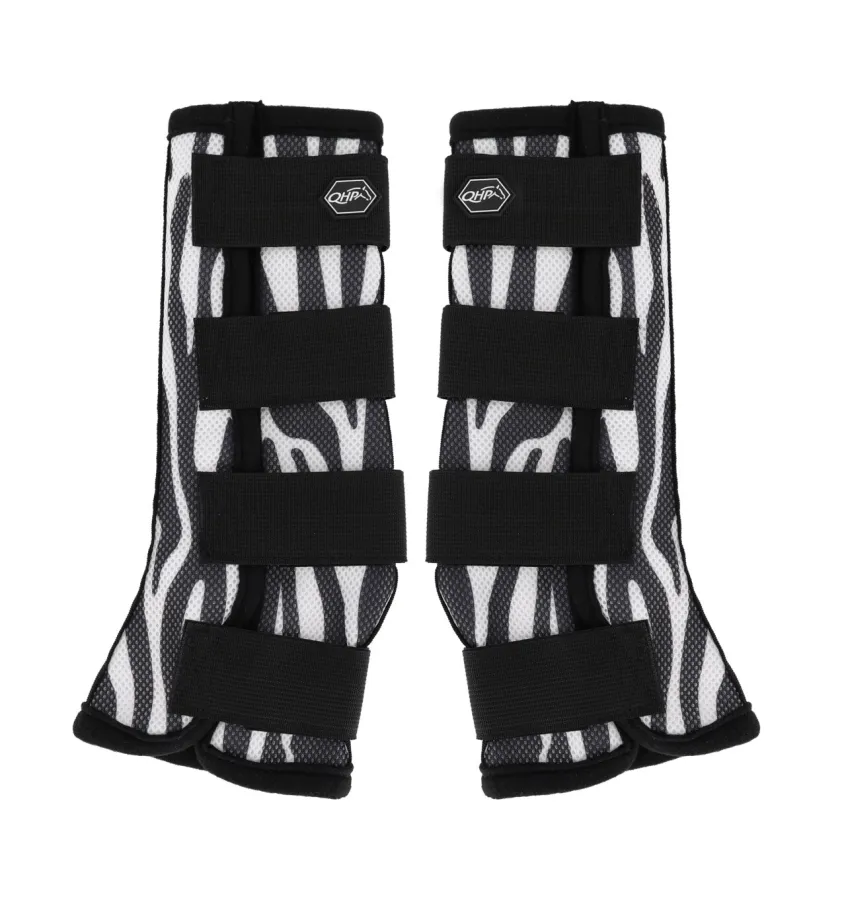 Ochraniacze dla konia chroniące przed owadami szary cob