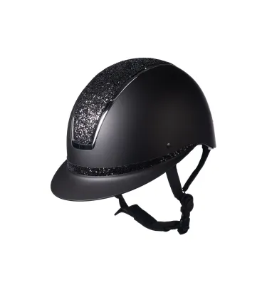 Kask jeździecki z brokatem Lady Shield Elegant czarny L 58-60