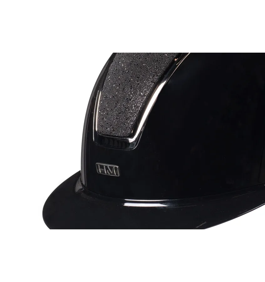 Kask jeździecki HKM Lady Shield Brillant czarny/rosegold L 58-60