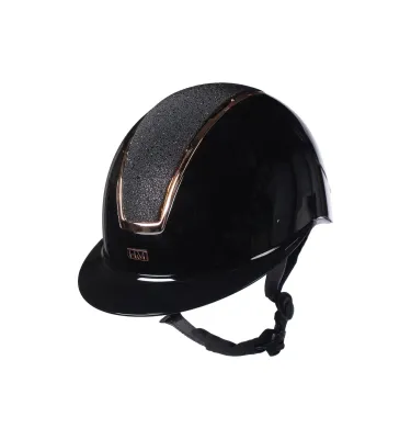 Kask jeździecki HKM Lady Shield Brillant czarny/rosegold L 58-60