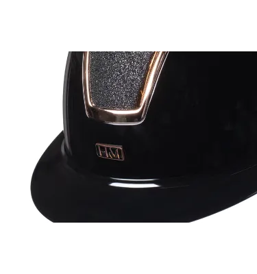 Kask jeździecki HKM Lady Shield Brillant czarny/rosegold L 58-60