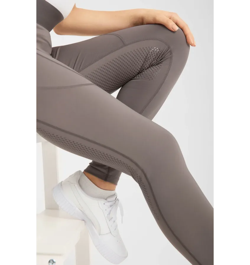 Legginsy jeździeckie Maia szarybeż 32