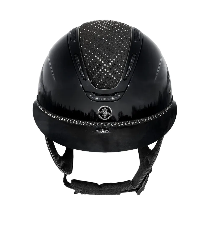 Kask jeździecki FP Equileus Stellify Shiny czarny L 58-60